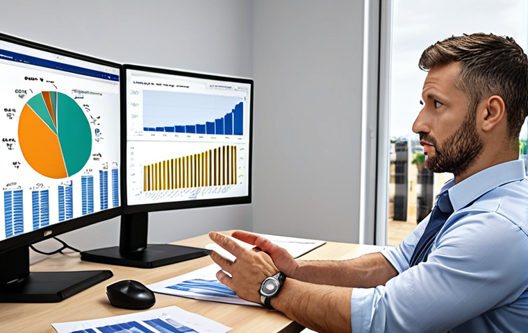**
A logistics manager in a modern office setting, analyzing salary data on a computer screen. The screen displays charts and graphs comparing salaries for logistics positions in Paris and other regions. The manager is dressed professionally and appears confident and focused. Emphasis on accuracy and detail in the data visualization.
**