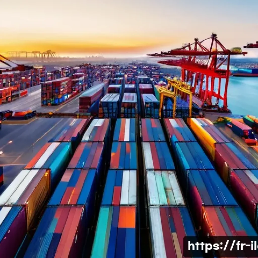 국제물류사 자격증의 경쟁력 있는 점 - **Prompt Title: Global Logistics Hub: Seamless Interconnectedness**

    **Image Description:** A dy...