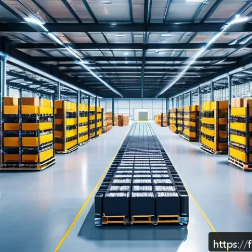 국제물류사가 직면하는 일반적인 문제 - A modern, high-tech international logistics warehouse with automated robotic arms and mobile robots ...